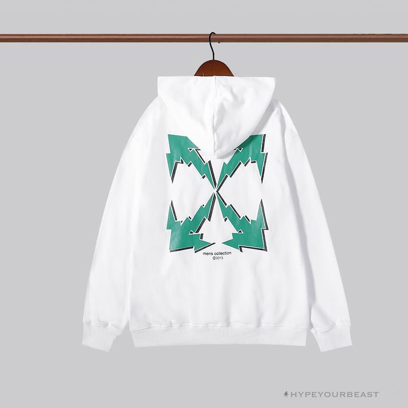 OFF-WHITE Green Arrow Hoodie 'WHITE'