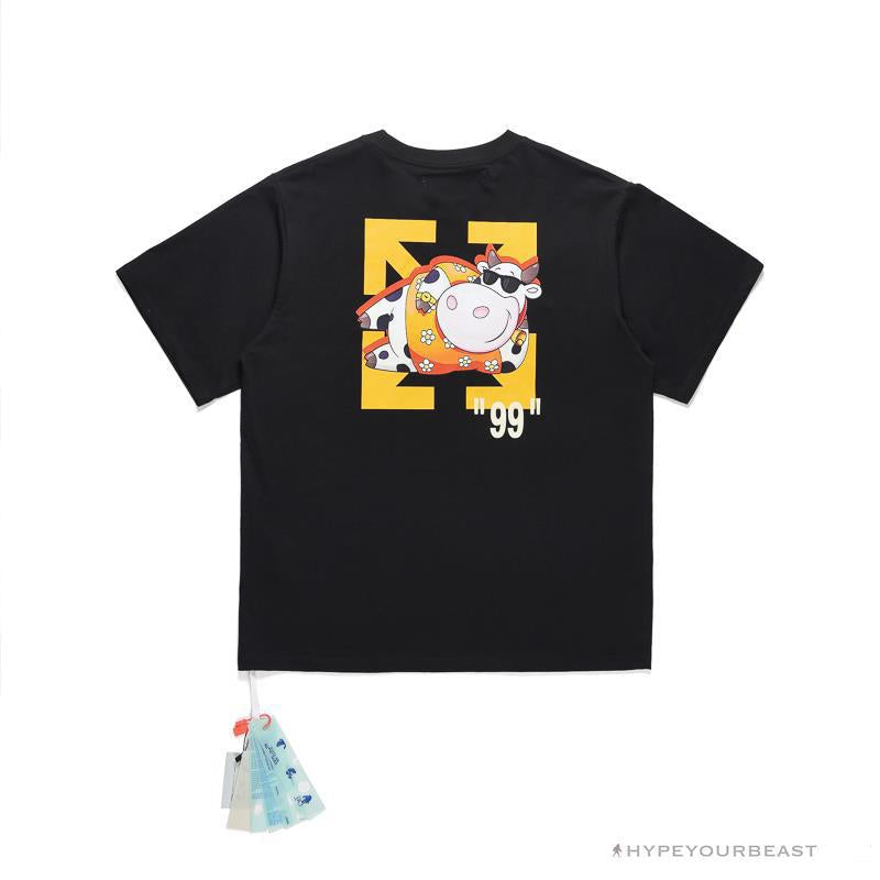 OFF-WHITE Hawaiian Cow Arrow Tee Shirt 'BLACK'