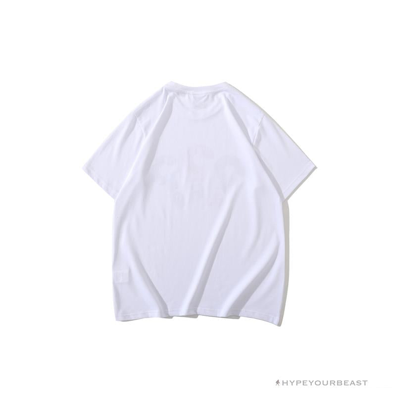 BAPE Camouflage Three-Color Question Mark Tee Shirt 'WHITE'