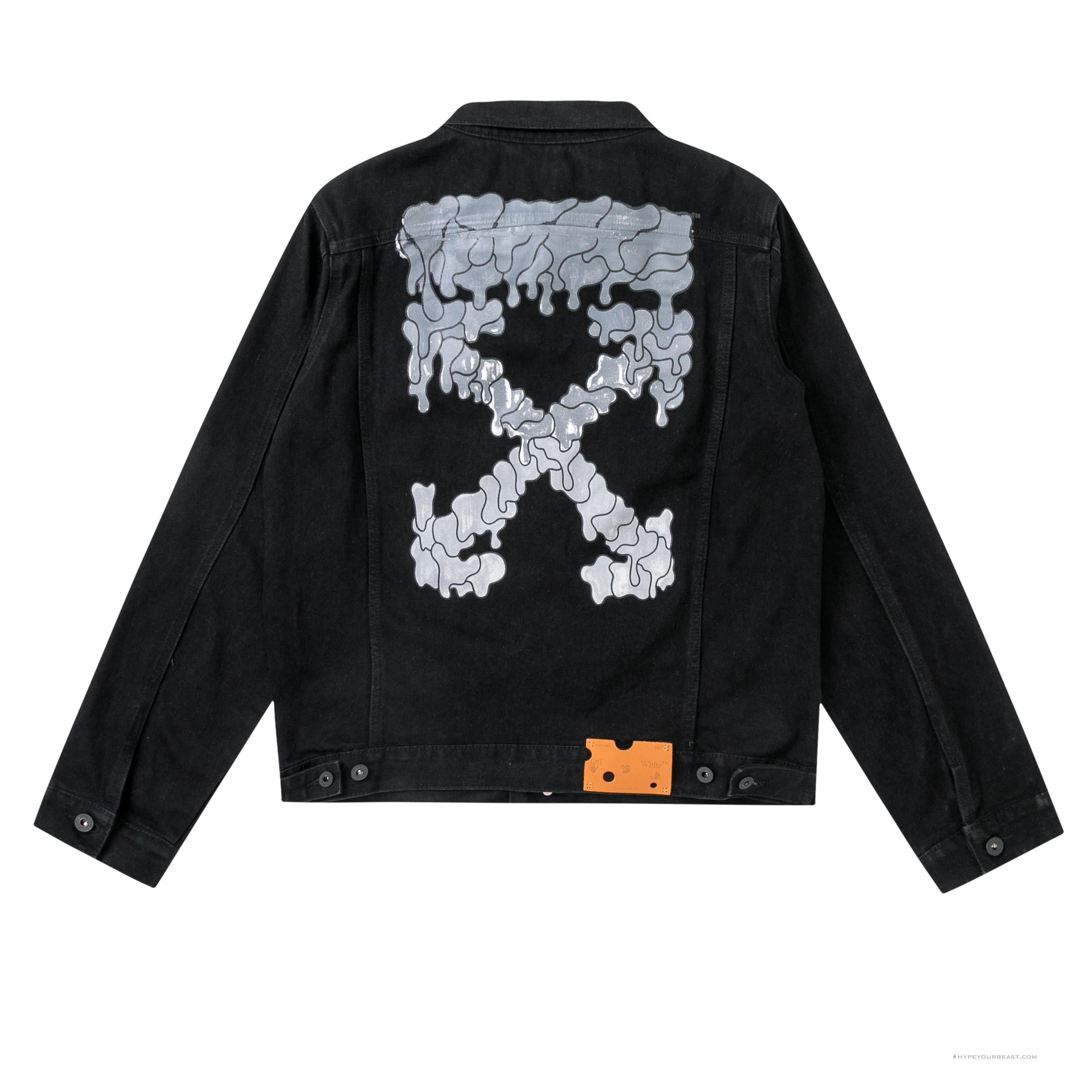 Off White Denim Black Jacket - Black