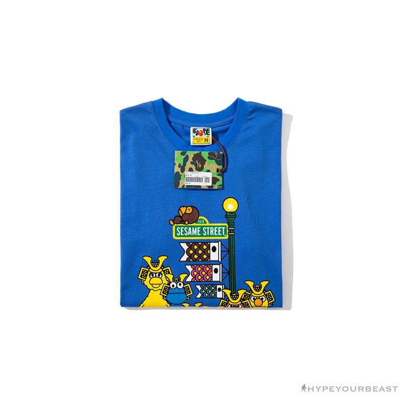 BAPE Baby Milo Sesame Street Carp Streamer Tee Shirt 'BLUE'