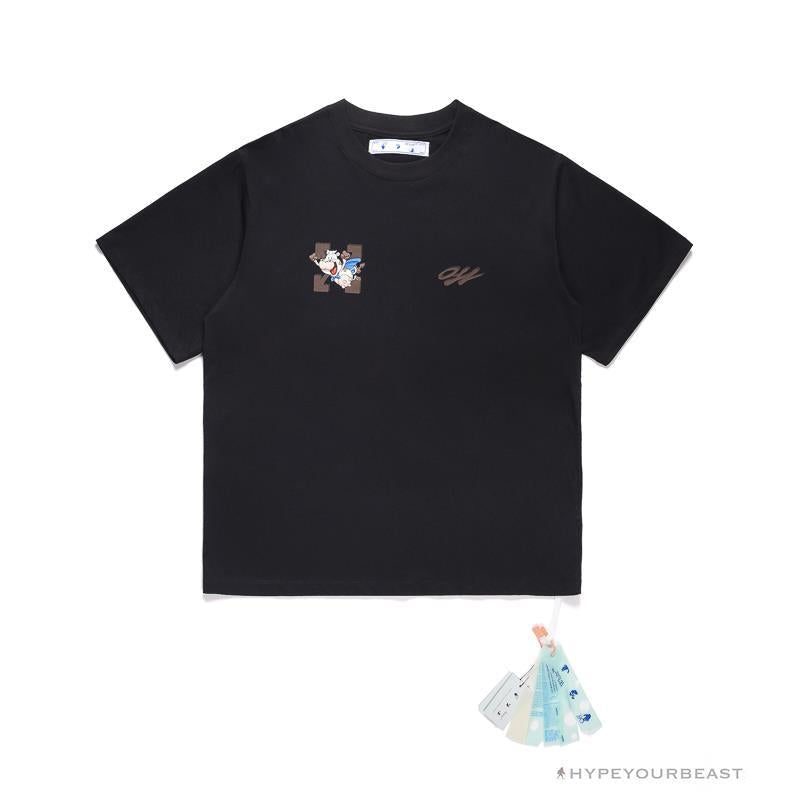 OFF-WHITE Arrow Flying Cow Tee Shirt 'BLACK'