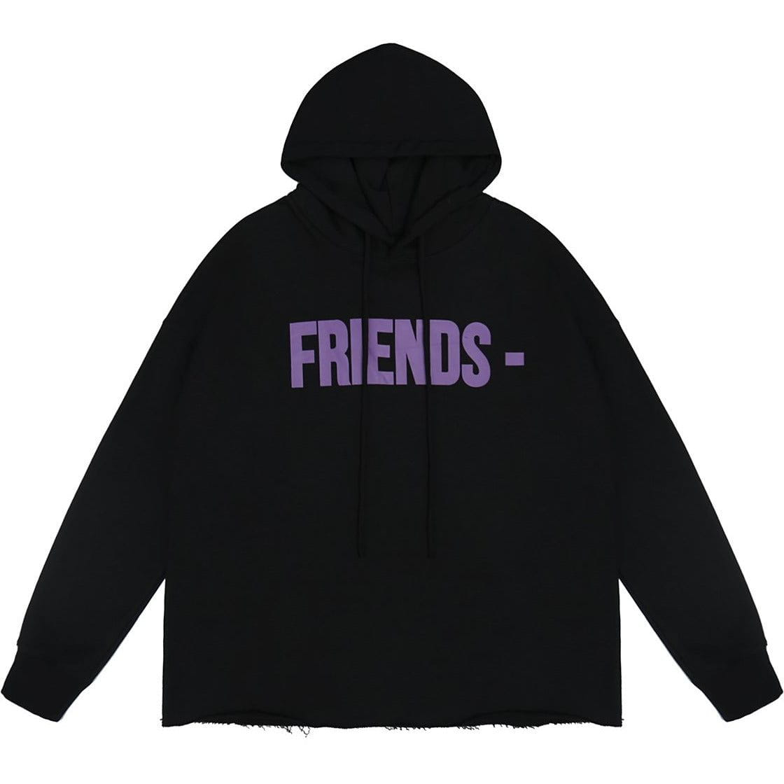 Vlone Purple and Black Friends Hoodie