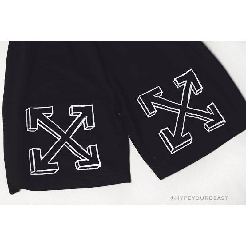 OFF-WHITE Dimensional Sketch Shorts 'BLACK'