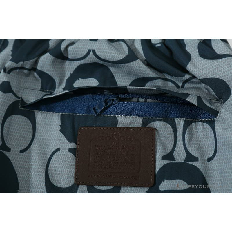 BAPE x COACH Co-Branded Grey-Blue Shorts