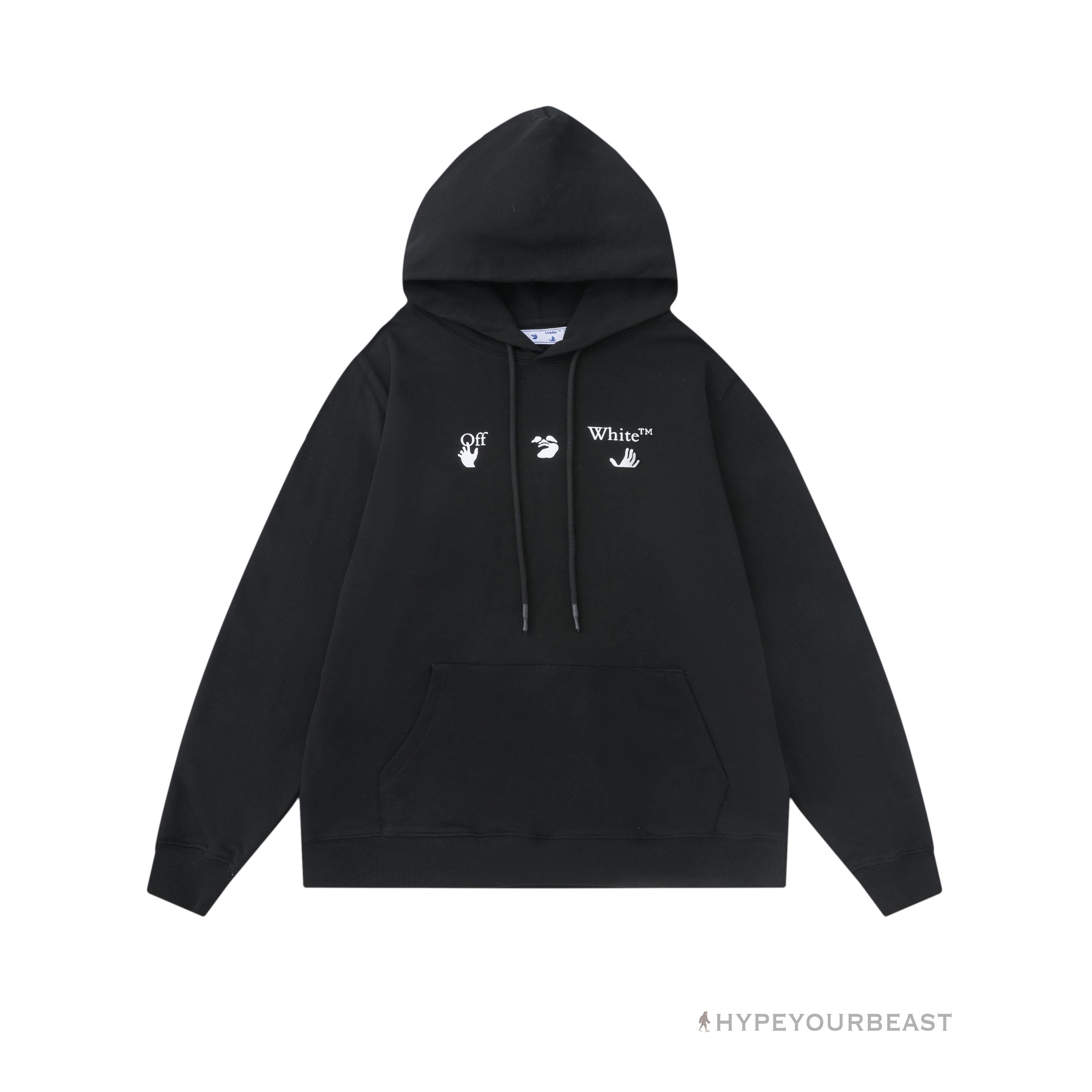 Off White Hoodie Royal - Black