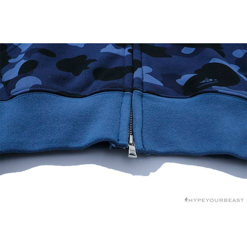BAPE x PSG Paris Saint-Germain Camouflage Blue Hoodie
