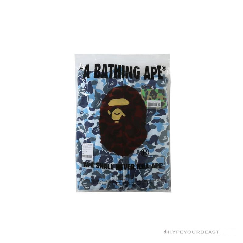 Bape Camo Hoodie Shark Head BLUE