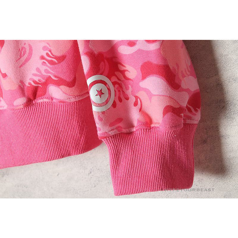 Bape Hoodie Pink