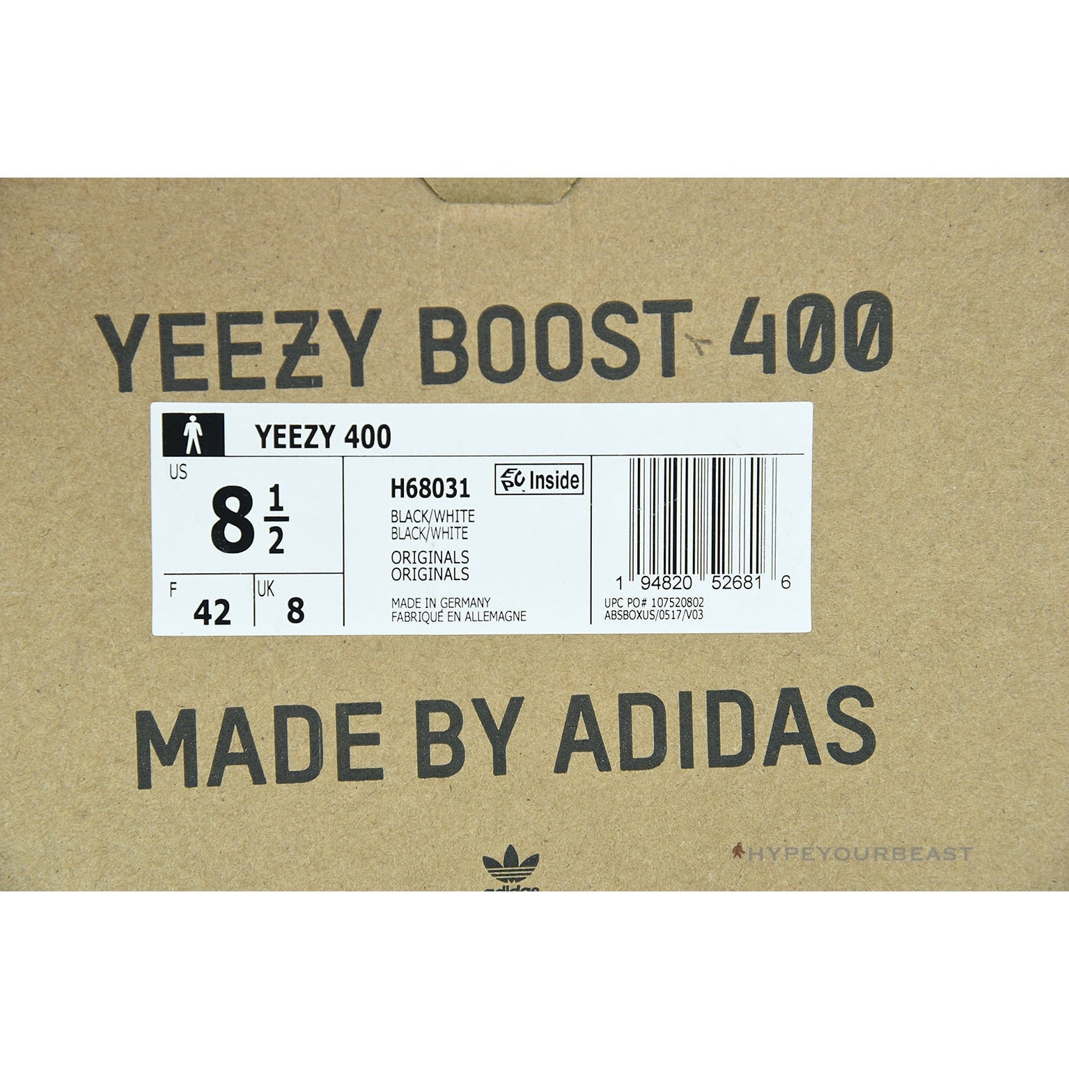 Adidas Yeezy Boost 400 Black/White