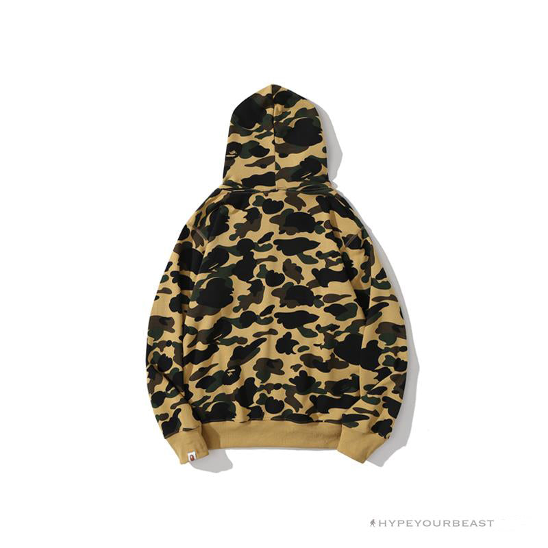 BAPE Camouflage Kangaroo Hooded Hoodie Yellow