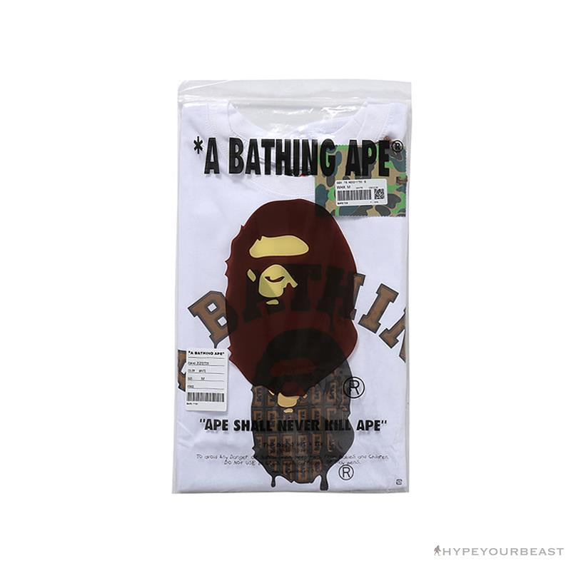 BAPE Valentine's Day Chocolate Ape Head Tee Shirt 'WHITE'