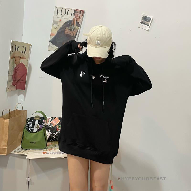 Off-White Green Hoodie - Black