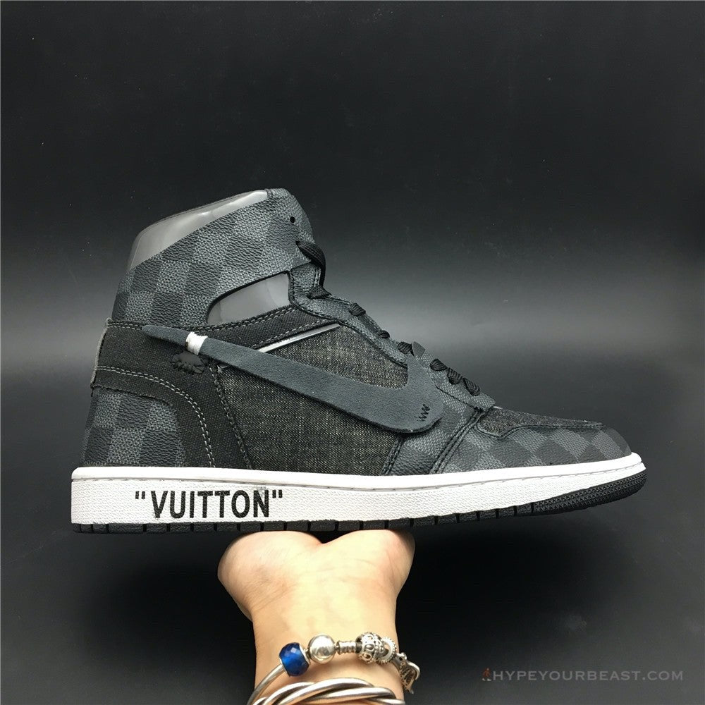 Off White X Jordan 1 X LV Black
