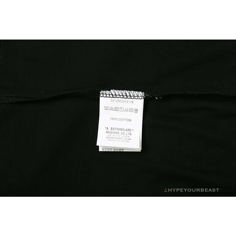 BAPE Green Ape Head Blue Storm Tee Shirt 'BLACK'