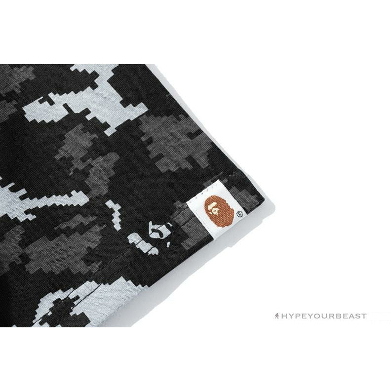 BAPE Digital Pixel Camouflage Tee Shirt 'BLACK'