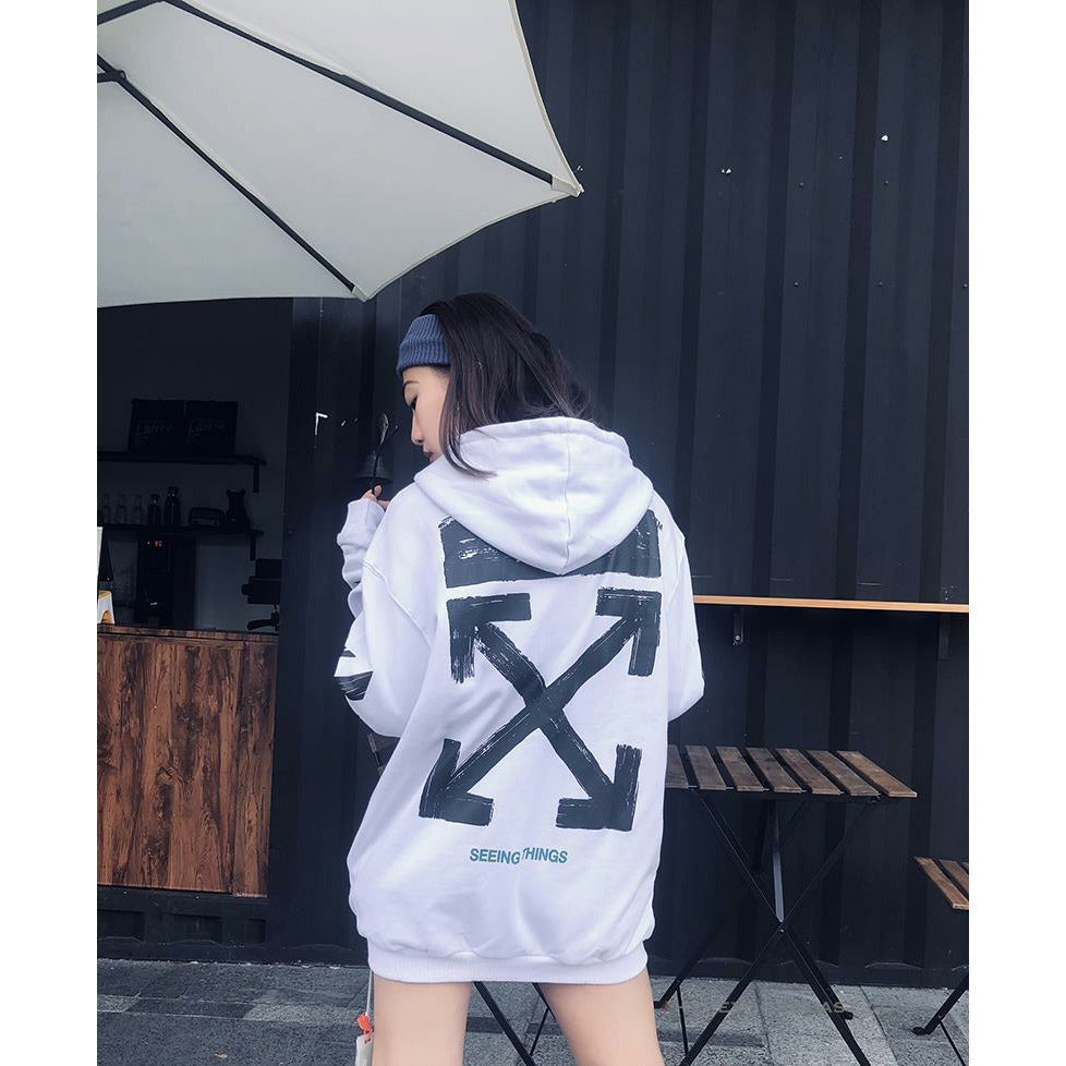 Off White Hoodie Seeing Things White