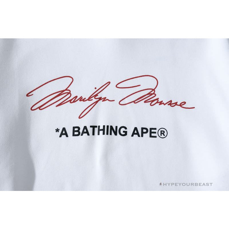 BAPE Marilyn Monroe Camouflage Background Hoodie 'WHITE'