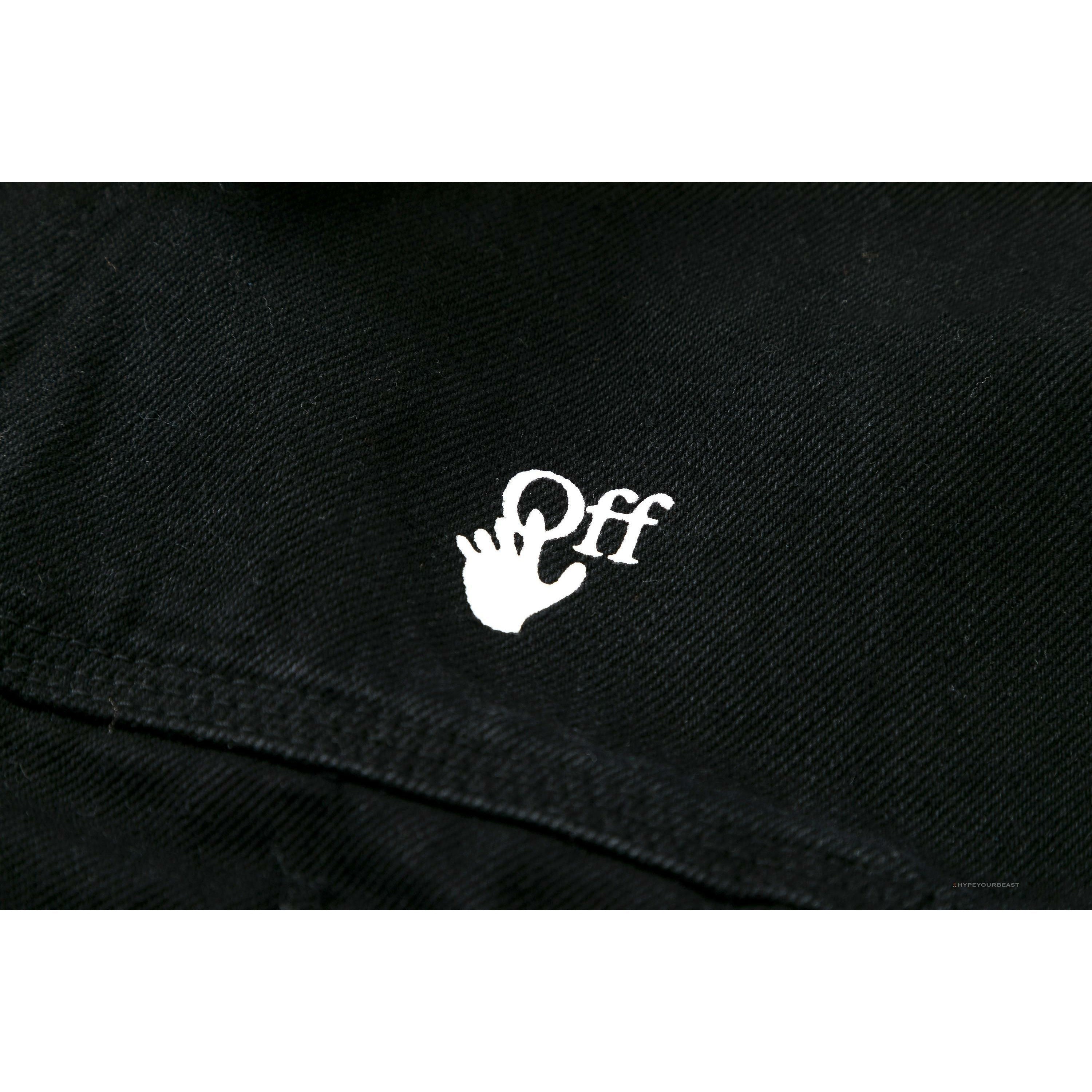 Off White Denim Black Jacket - White