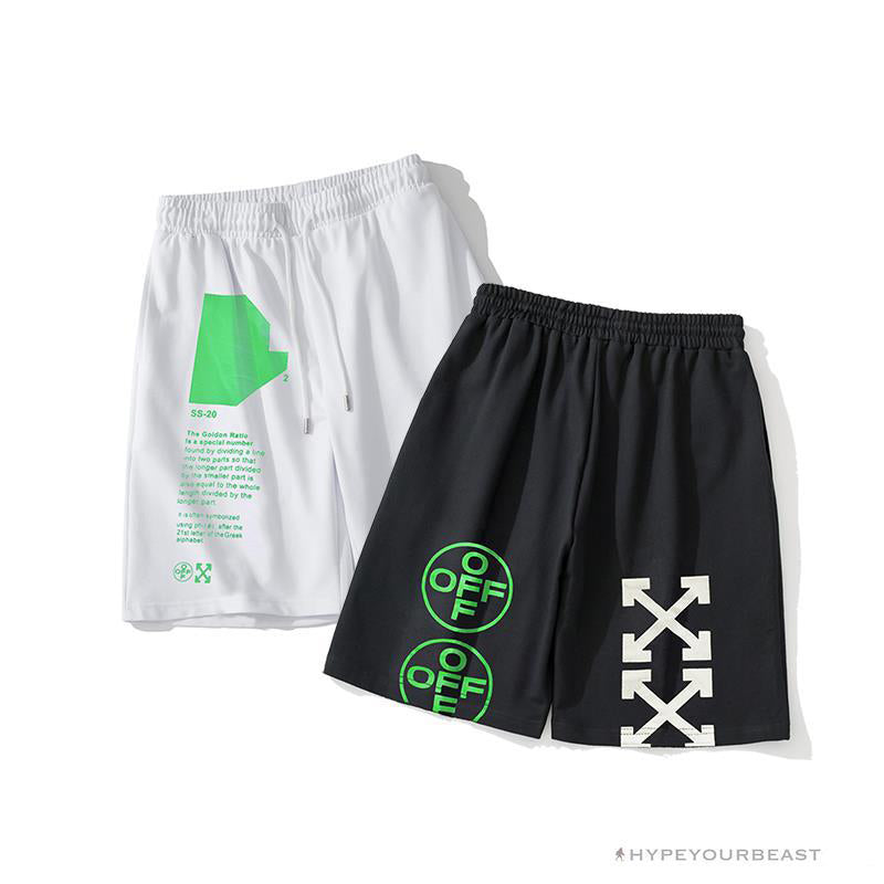 OFF-WHITE Golden Ratio Shorts 'BLACK'