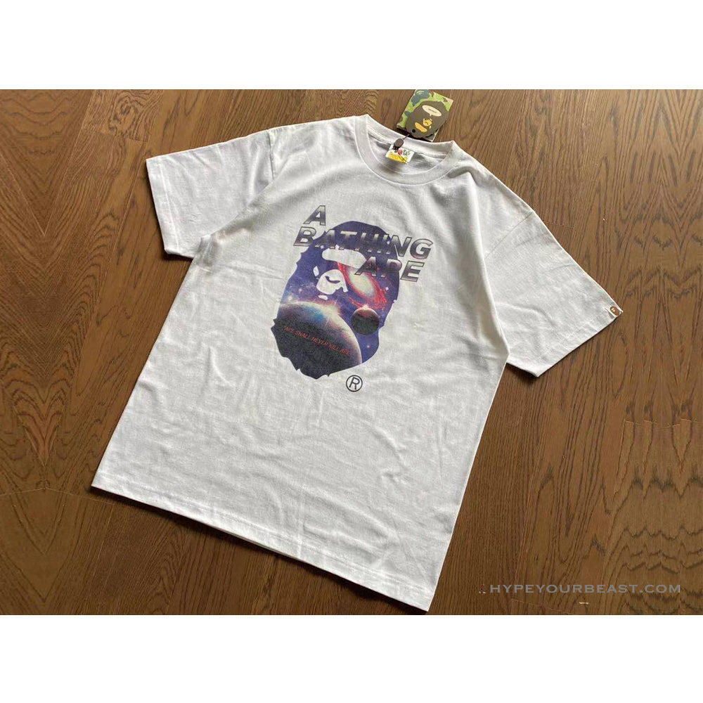 Bape Tee Shirt White Galaxy
