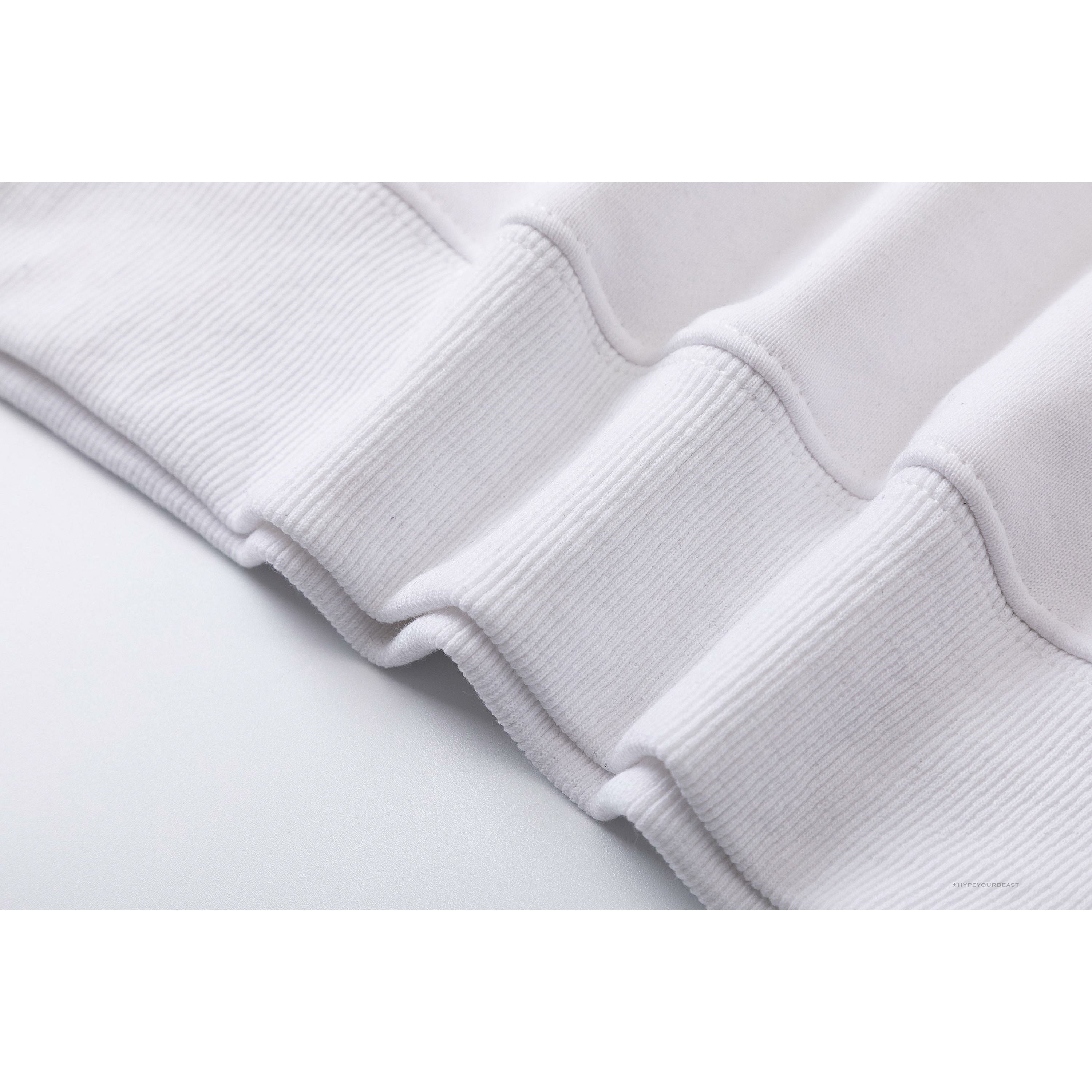 Off White Hoodie Embroidered White