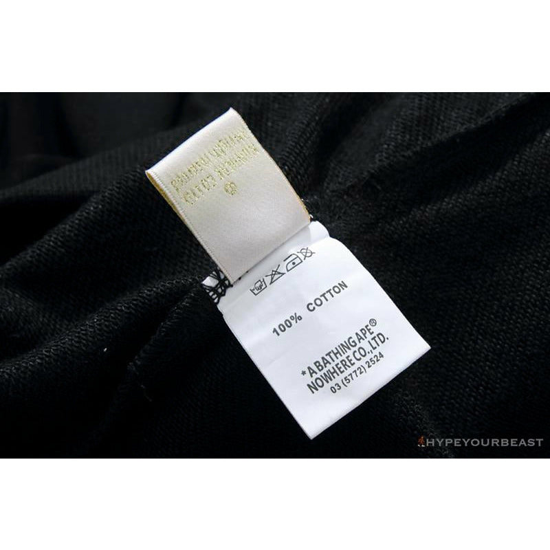 BAPE x Bathing Ape Head Long Sleeve Shirt 'BLACK'