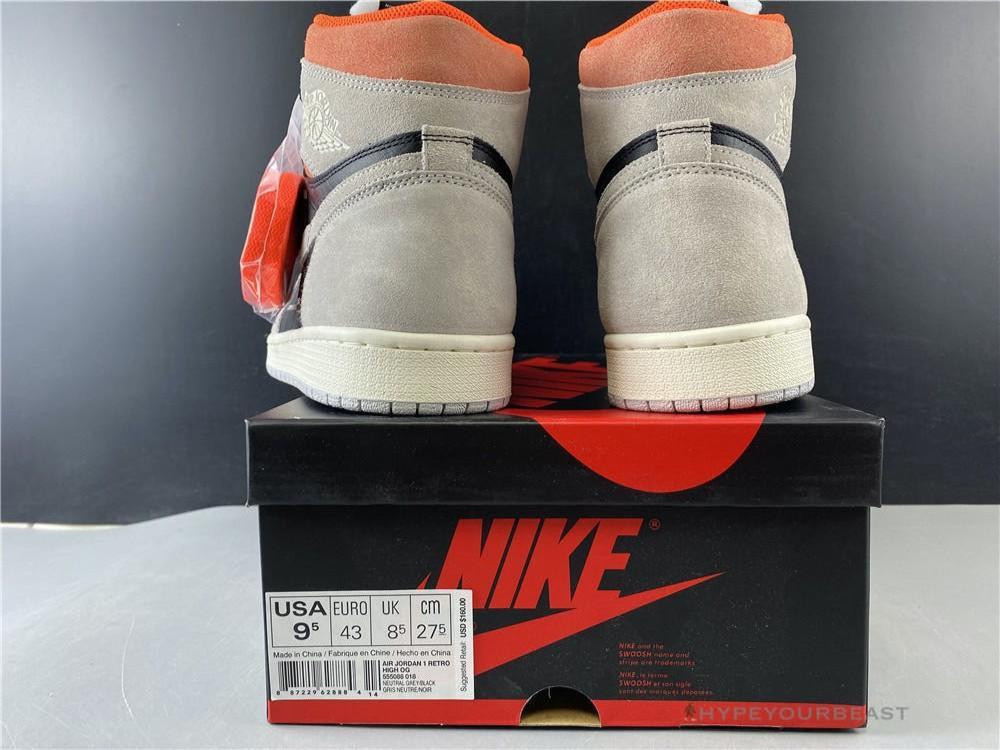 Air Jordan 1 Retro High OG Neutral Grey Hyper Crimson