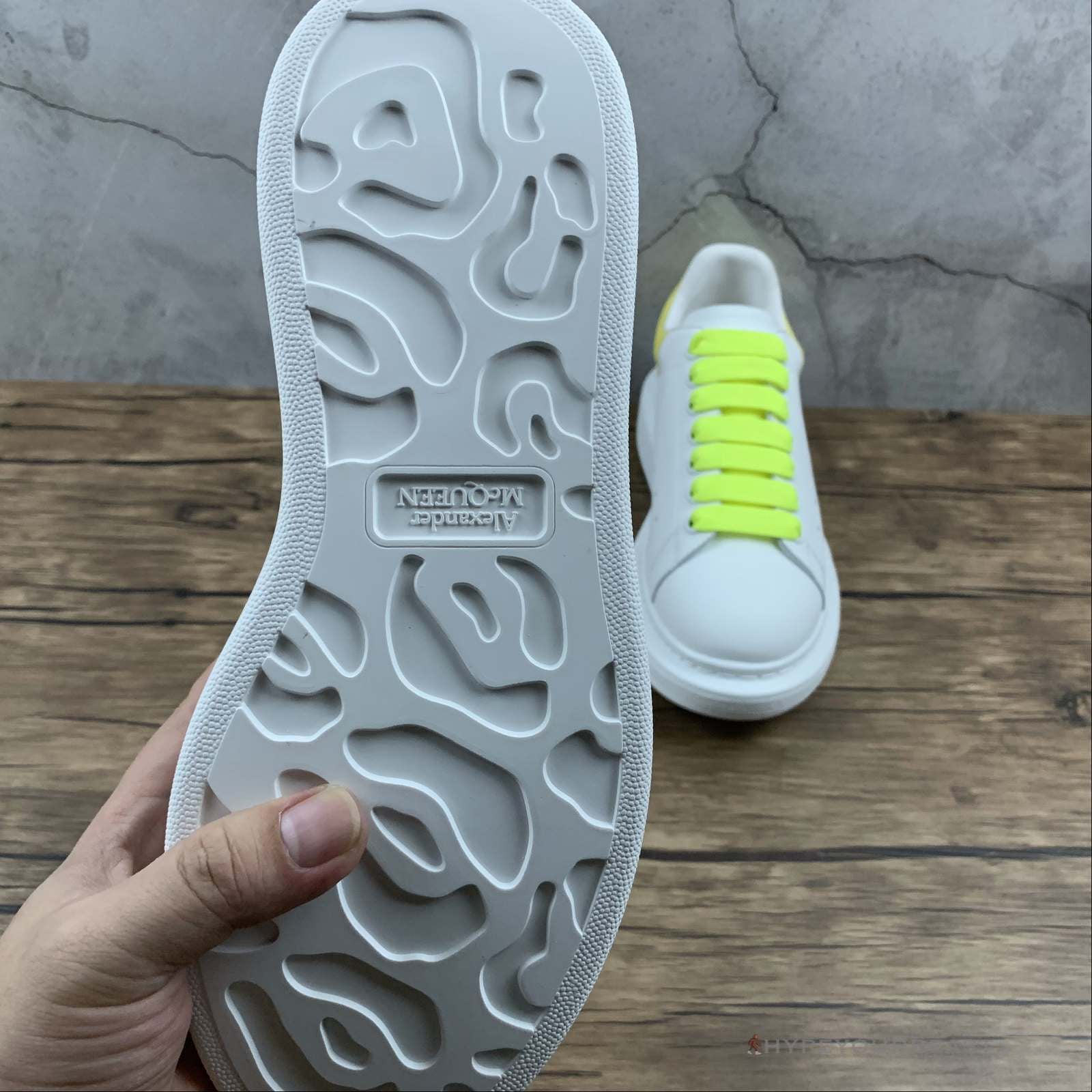 Alexander McQueen White / Highlighter Yellow