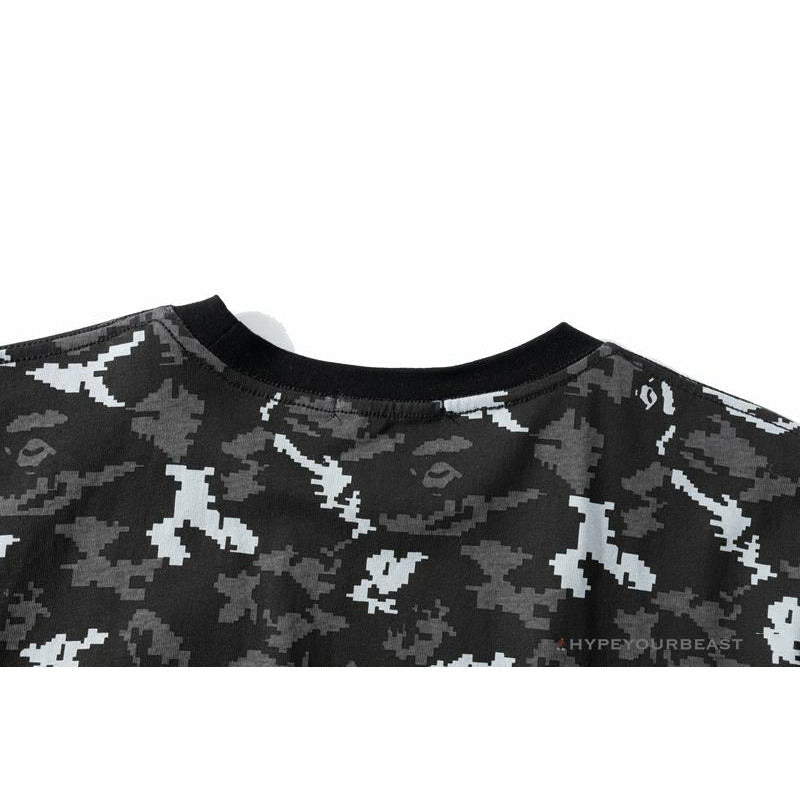BAPE Digital Pixel Camouflage Tee Shirt 'BLACK'