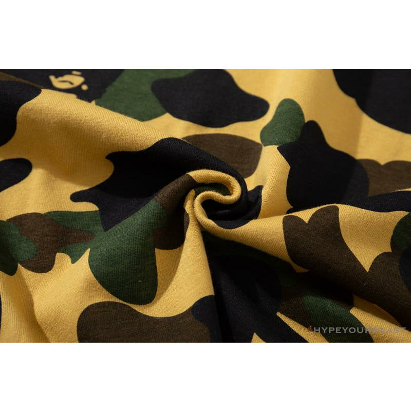 BAPE KIDS Elbow Hug Gorilla Camouflage Tee Shirt 'YELLOW'