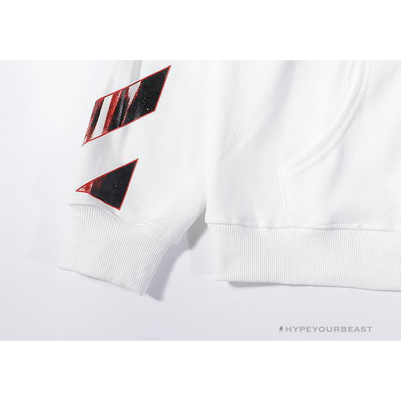 OFF-WHITE Skull and Writing Hoodie 'WHITE'