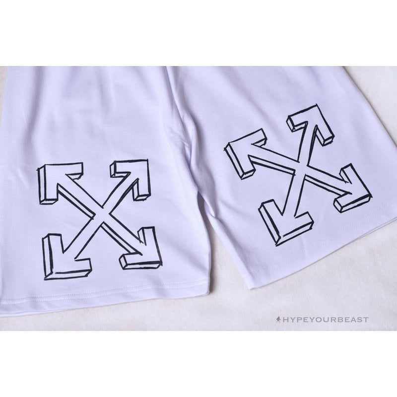 OFF-WHITE Dimensional Sketch Shorts 'WHITE'