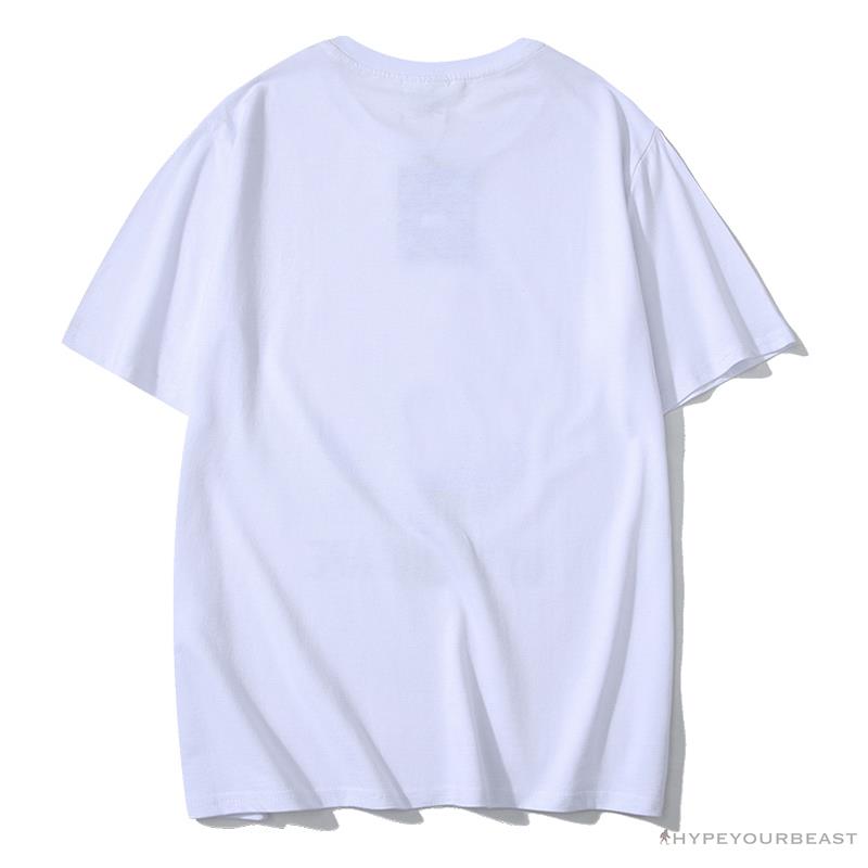 BAPE Luminous Spots Camouflage Great Ape Man Black Head Cotton Short Sleeve Tee Shirt 'WHITE'
