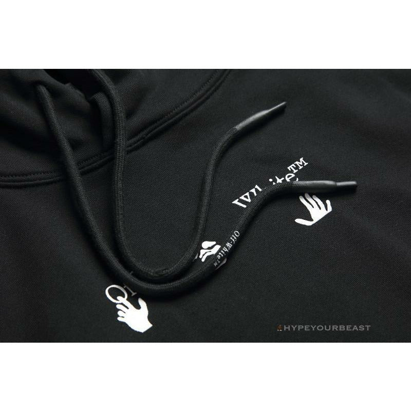 Off White Hoodie Black RED