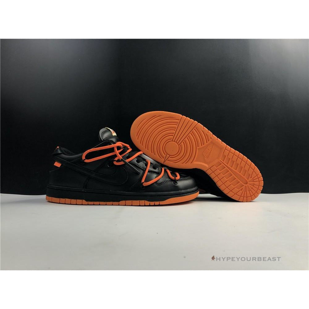 Off White X Nike Dunk Low Black Orange