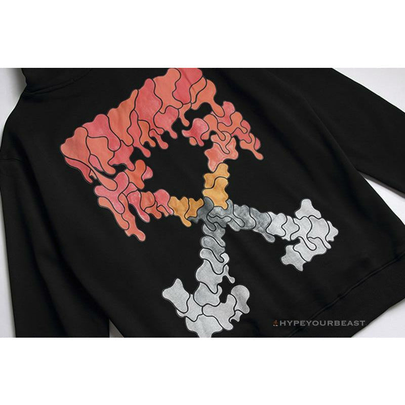 Off White Hoodie Black RED