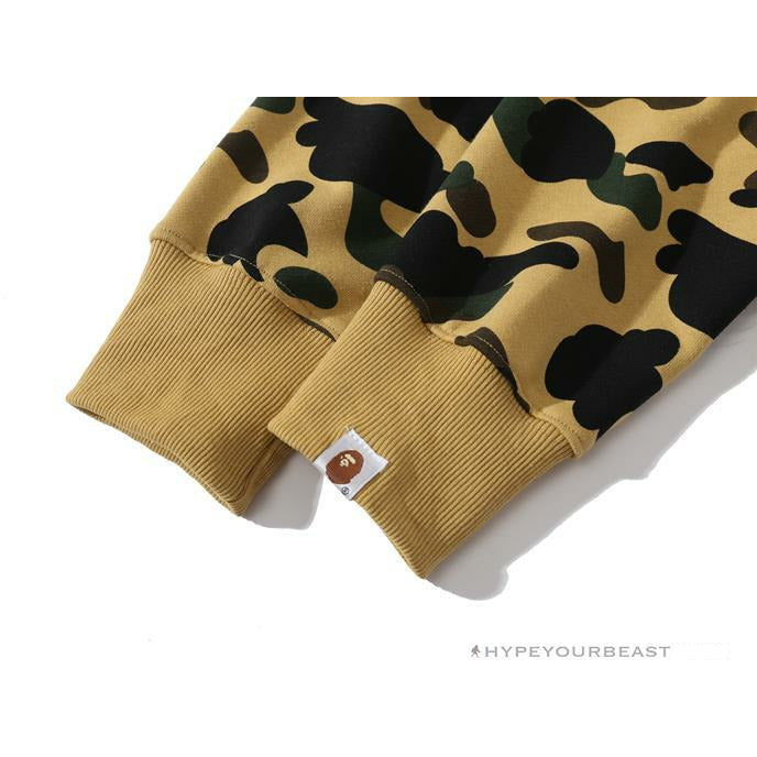 BAPE Camouflage Kangaroo Hooded Hoodie Yellow