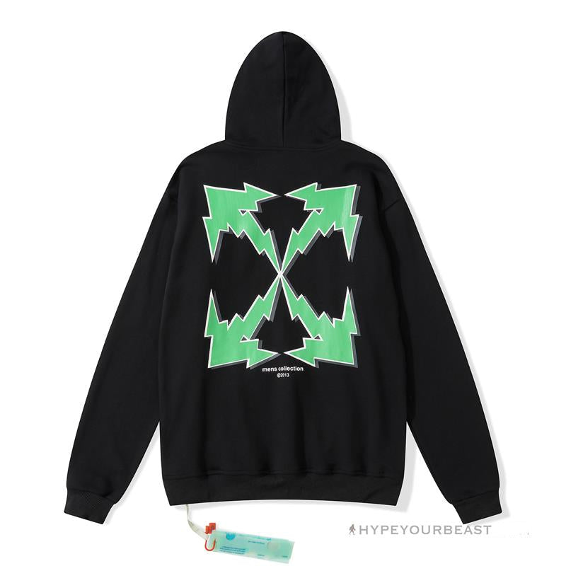 Off-White Green Hoodie - Black