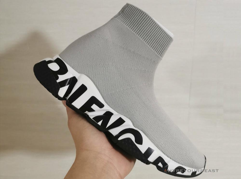 BCG Sock Sneakers Grey Graffiti Sole