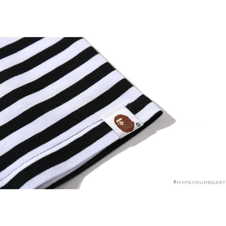 BAPE Baby Milo Rock Bass Player Striped Tee Shirt 'BLACK'