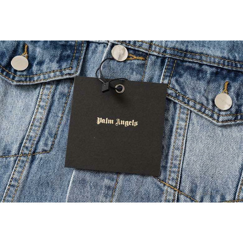 Palm Angels Jean Jacket Blue