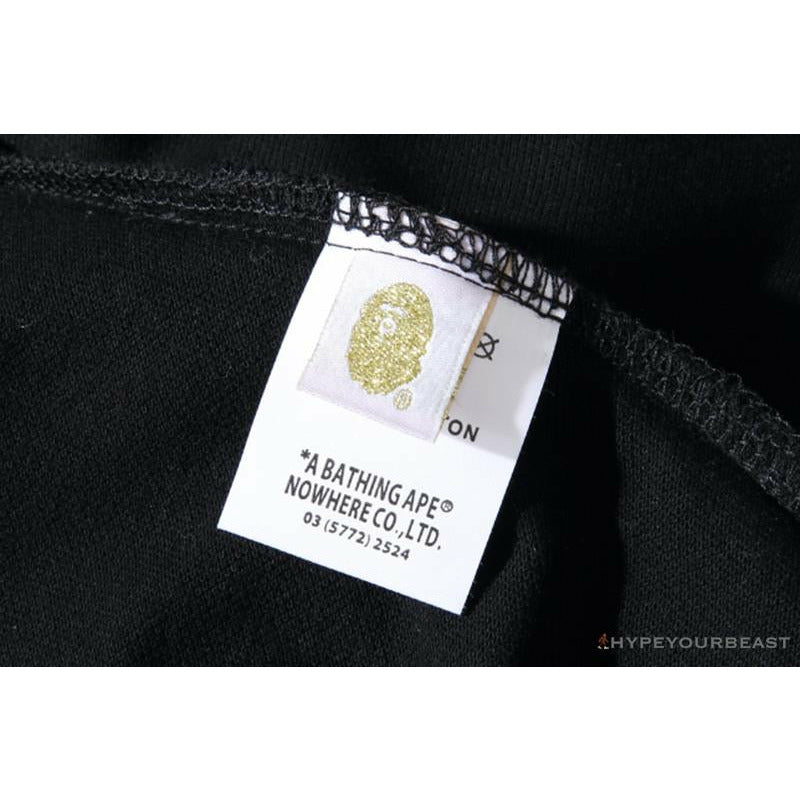 BAPE Solid Color Versatile Embroidered Ape Head Small Badge Polo Shirt 'BLACK'