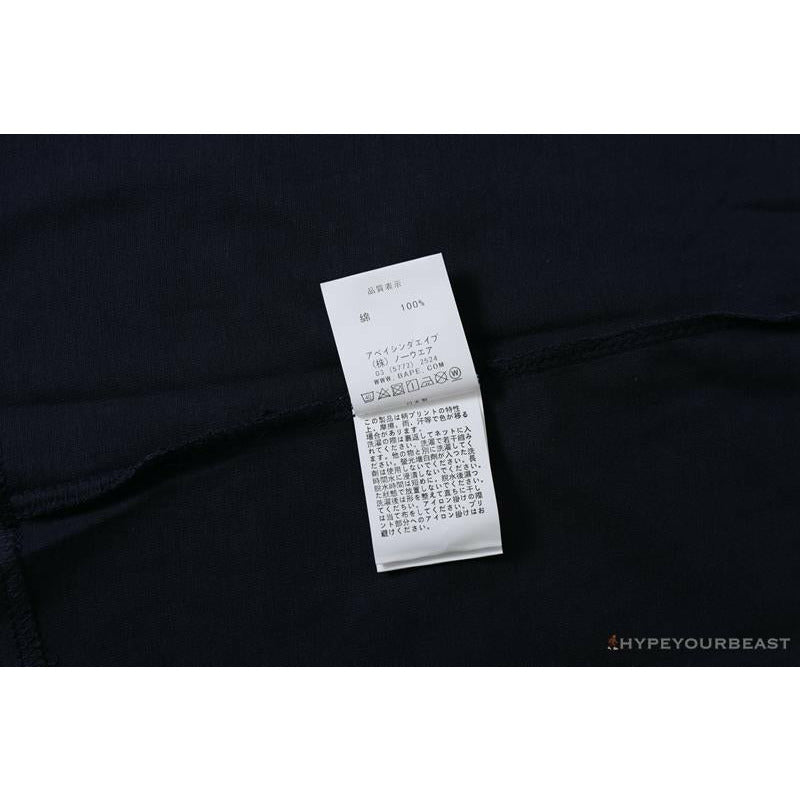 BAPE Japanese Ninja Ape Man Raglan Sleeve Color Block Tee Shirt 'YELLOW'