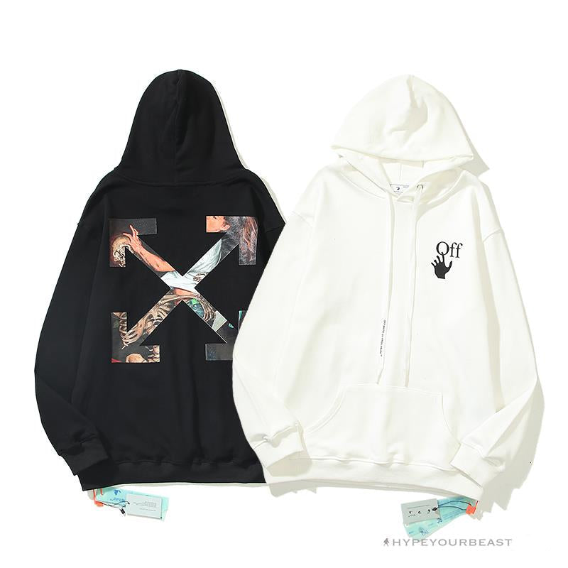 Off White Hoodie Skull Black