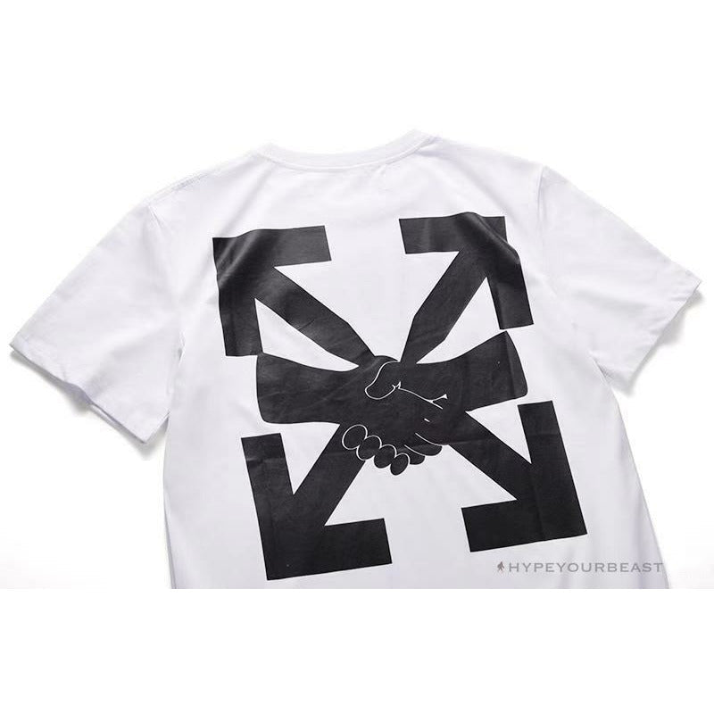 OFF-WHITE Hand Shake Tee Shirt 'WHITE'