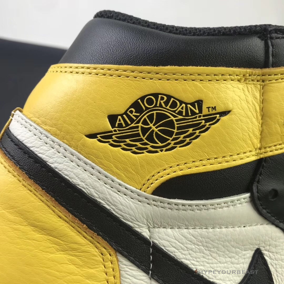 Air Jordan 1 High Yellow Toe Black White
