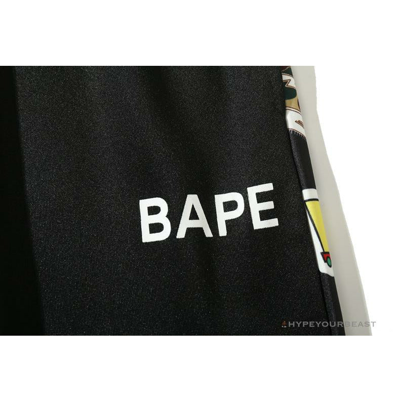 BAPE Badge LOGO Sticker Style Stitching Pants