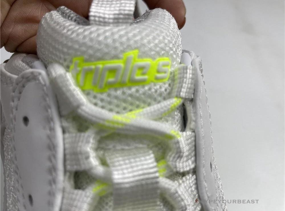 BCG Triple S White Neon Yellow