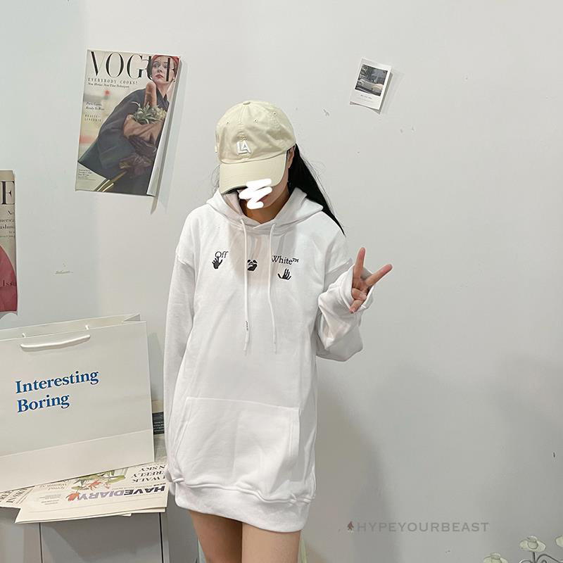 Off-White Green Hoodie - White